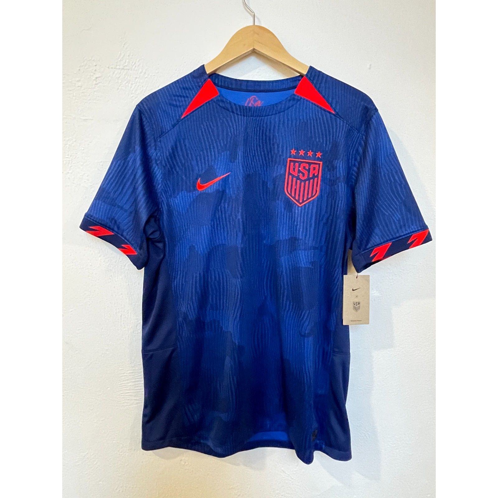 Us Soccer Uswnt Authentic Away World Cup Jersey Nwt Mens Large $95 Msrp